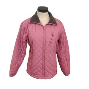 Columbia Coat Full Zip Core Women's Size Small Pink Quilted Zip Armpit Vents